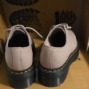 Dr. Martens Taupe Platform Shoes